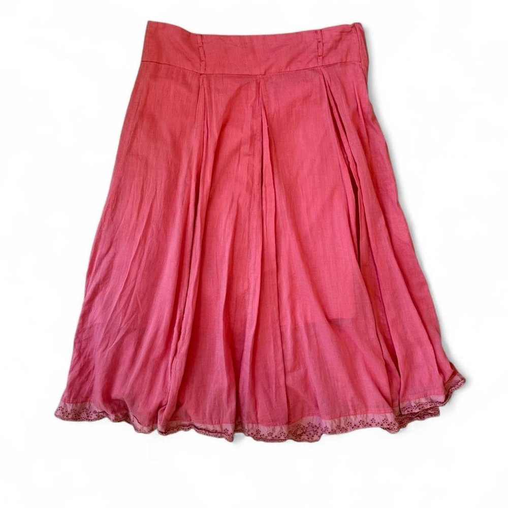 Cato Coral Gauzy Peasant Skirt 6
